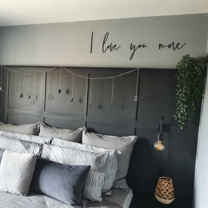 I love you more, Wooden Wall Sign