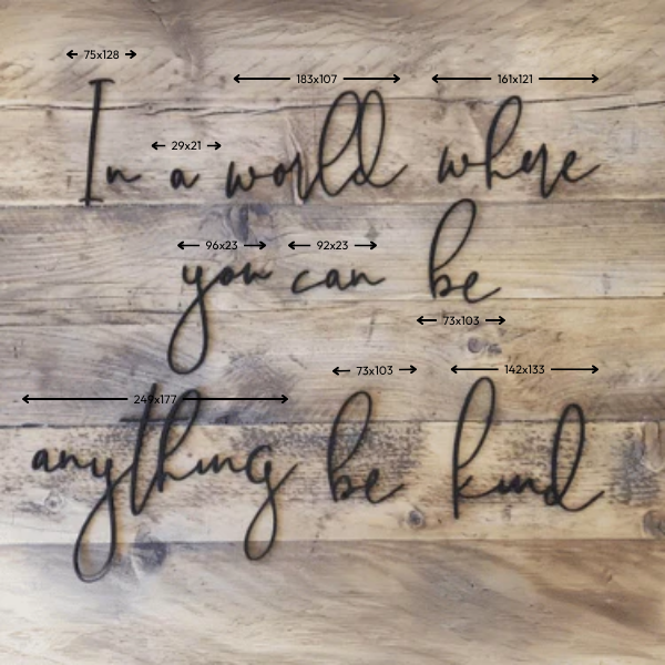 In a world where you can be anything be kind