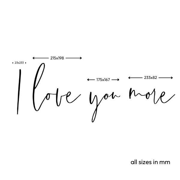 I love you more, Wooden Wall Sign