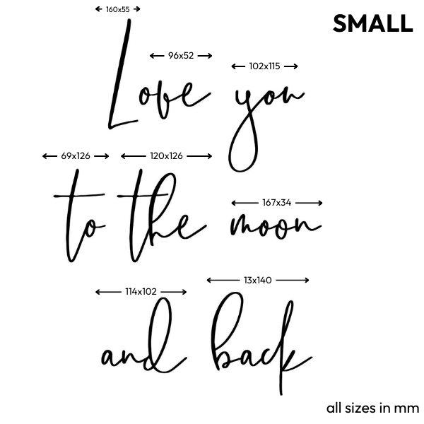 Love you to the moon and back wooden wall art