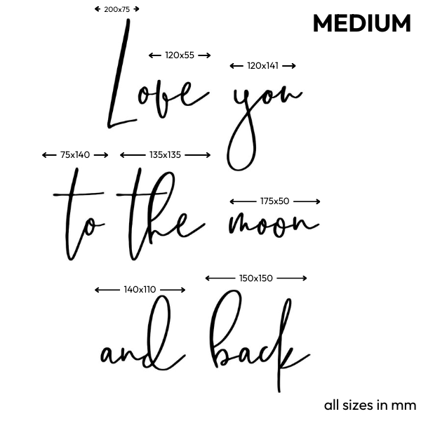 Love you to the moon and back wooden wall art