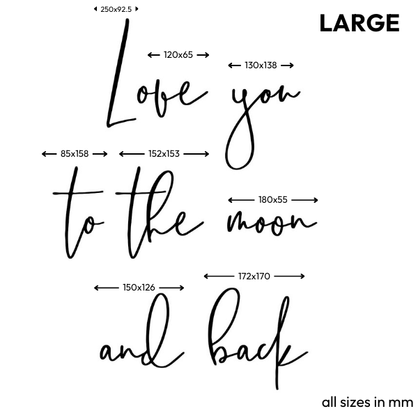 Love you to the moon and back wooden wall art