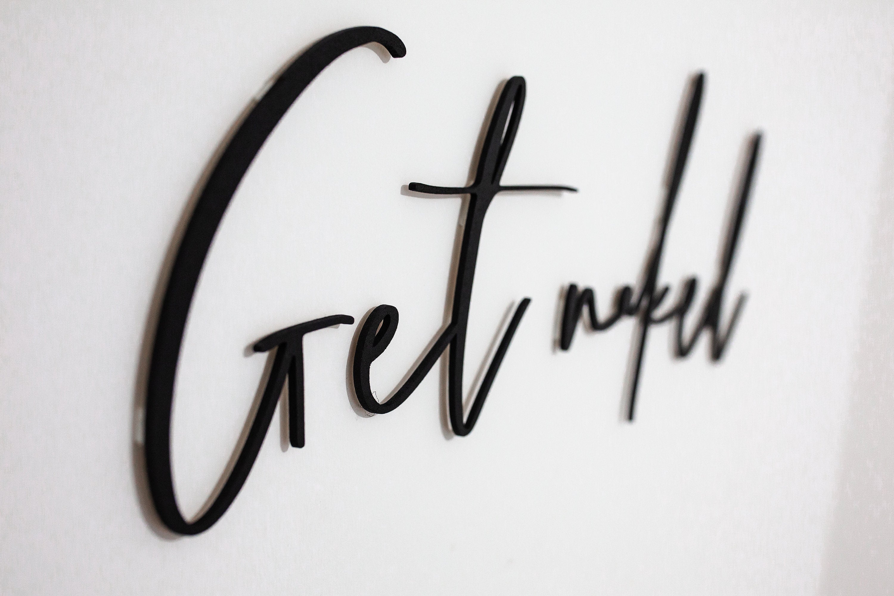 Get naked Wooden Wall Sign