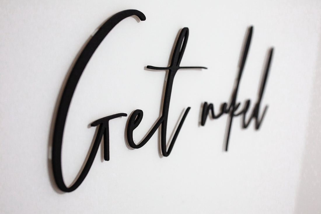 Get naked Wooden Wall Sign