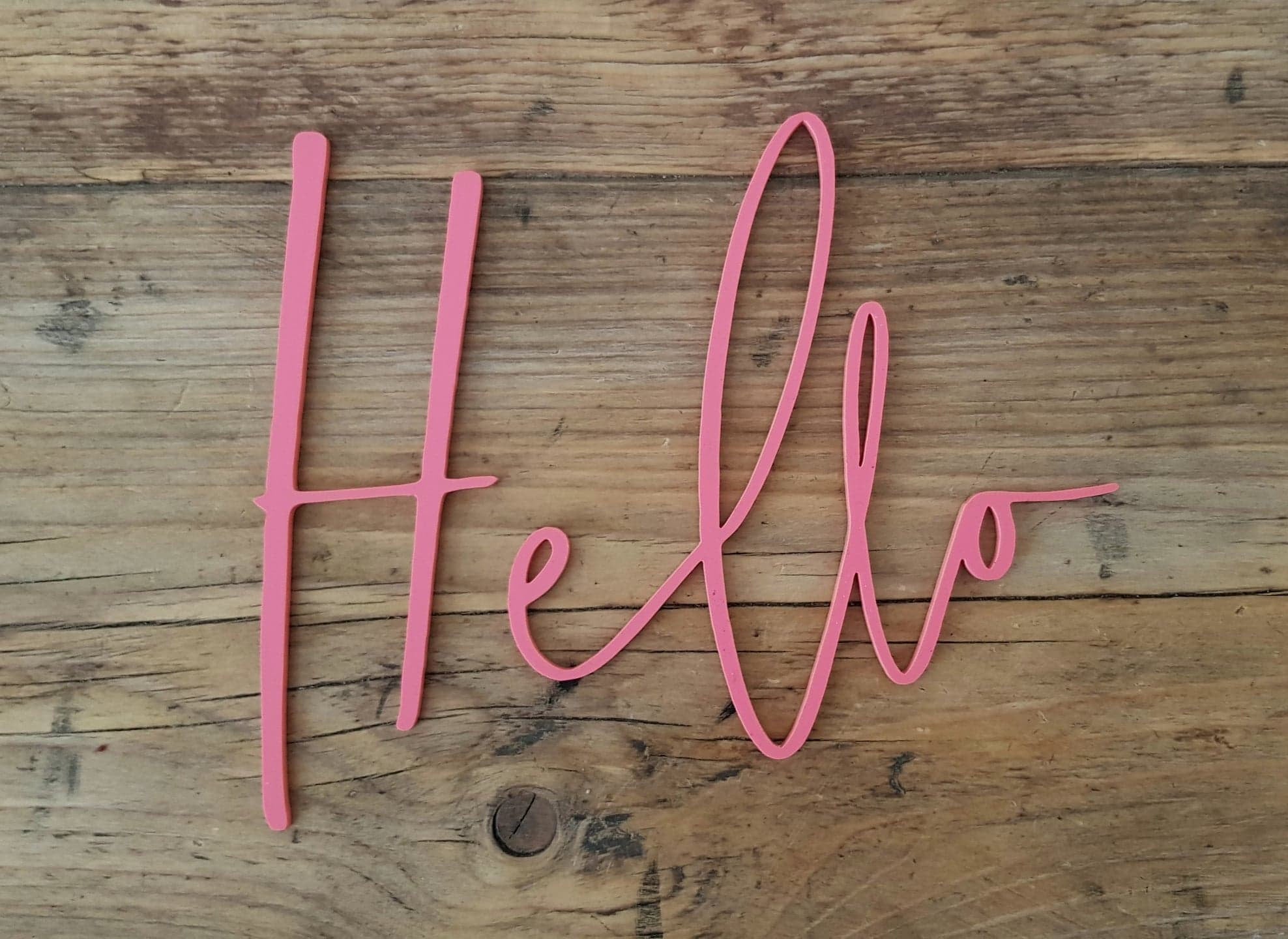 Mini Hello Wall Sign